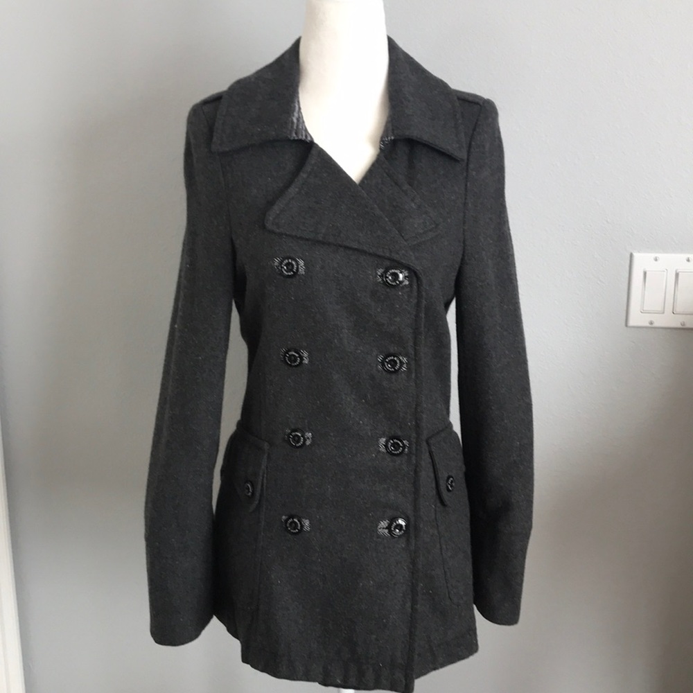 Grey Wool Coat by Element